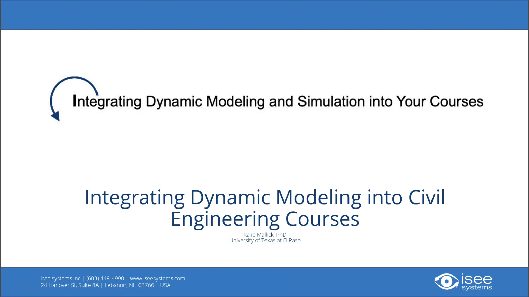 Watch Integrating Dynamic Modeling into Civil Engineering Courses